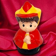Fisher Price Little People Cinderella Red Fairy Godmother Brown Hair Girl - $5.80 CAD