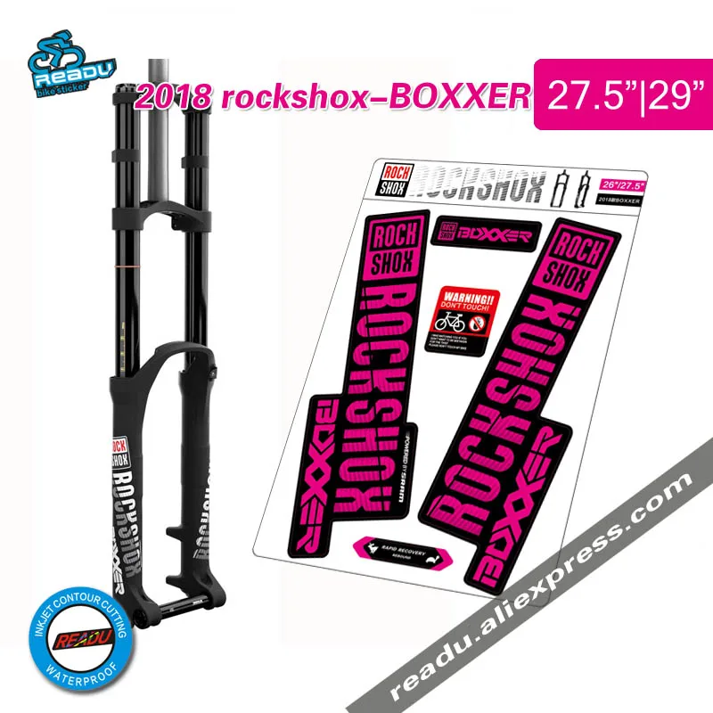 2018 rohox BOXXER mountain bike front fork decals bicycle rohox front fork stick - £97.79 GBP