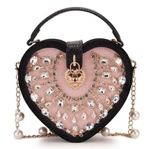  Designer Heart Shape Women Party Clutch Bag Purses and Handbags Corduroy Shoude - £159.23 GBP