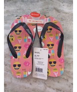 Emoji Kids Flip Flops Size 10-13 - $9.78