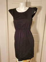 Mark Womens Size L/G Black Ruffle Sleeve Cotton Summer Dress - £7.87 GBP