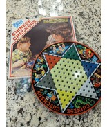 VINTAGE STEVEN Chinese Checkers Game Pixie Metal Game Board w/ box compl... - $94.63 CAD