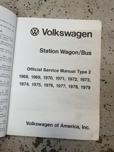 1968 1979 Volkswagen Stazione Wagon E Bus Ufficiale Servizio Shop Manuale Tipo 2 - £93.59 GBP