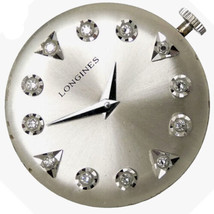 LONGINES Diamond Dial Sunburst Silver. Cal. 428 Men's Watch Movement Keeps Time! - $189.05