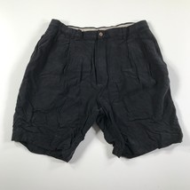 Tommy Bahama Shorts Herren 34 Schwarze Seide Taschen Über Knielang Pliss... - $17.80