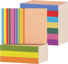 60 Pack A5 Kraft Cover Composition-Notebooks-Journal-Bulk Ruled Lined Pa... - £43.02 GBP