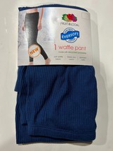 Fruit of the Loom Waffle Pant EverSoft Women&#39;s Size X-Small XS 0-2 Blue NEW - £4.63 GBP