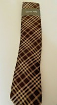 Michael Kors Men&#39;s Neck Tie brown white  One Size Gran Sorento Solid Sil... - £11.71 GBP