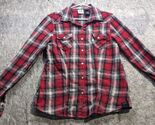 Harley-Davidson Motorcycles Red Plaid Flannel Long Sleeve Button Up Shir... - $49.99