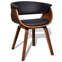  Dining Chair Black and brown Faux leather and wood Standard - €259,55 EUR