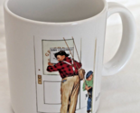 Norman Rockwell Fisherman Closed for Business Coffee Cup Mug 1987 - £11.00 GBP