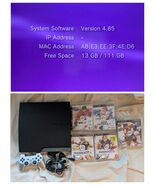 Sony PlayStation 3 PS3 Slim 120GB Console Bundle 5 Games 1 Controller Wo... - $116.41