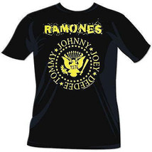 Ramones 1974 &quot;Hey Ho, Let&#39;S Go&quot; Yellow Logo T-Shirt - Small - £15.41 GBP