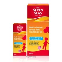 2 X 500ml Seven Seas Cod Liver Oil Multivitamin Syrup Boost Immune Kids - £40.32 GBP