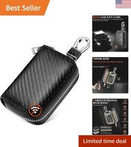 Waterproof Carbon Fiber Car Key Holder Faraday Bags for Signal Block - $39.58