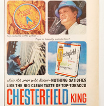 1959 Chesterfield King Cigarettes Advertisement Tobacco Men Of America D... - $375.29 MXN