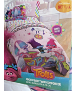 DreamWorks Peace And Rainbow w/5 Different Trolls Twin Comforter Size 64... - £39.84 GBP