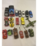 Lot 18 Mixed Hot Wheels Matchbox Cars Disney Diecast Loose Key Chain - $5.12