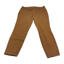 Maurices Jeans Women&#39;s 20 Brown Cotton Stretch High-Rise Straight Leg Zi... - $33.37