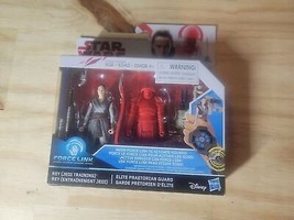 Hasbro Star Wars Force Link Rey &amp; Elite Praetorian Guard 3.75&quot; Action Fi... - £8.24 GBP
