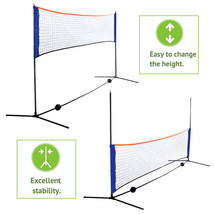 10 Feet Badminton Volleyball Tennis Net Set With Stand/Frame Carry Bag P... - £53.10 GBP
