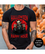 Halloween Party Shirt – Funny Vampire Happy Hour T-Shirt, Spooky Costume Top Tee - $24.74 - $32.66