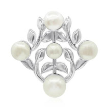 Jewelry of Venus fire Pendant of Air Freshwater cultured pearl silver pendant - £451.63 GBP