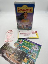 Pocahontas (VHS, 1996)Clamshell Walt Disney Classic Masterpiece Collection Rare - £6.66 GBP