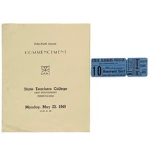 East Stroudsburg Pennsylvania State Teachers College Commencement Program 1949 - £7.56 GBP