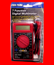 CEN-TECH 7 Function 19 Ranges Digital Multimeter with Leads -NEW sealed. - $12.86