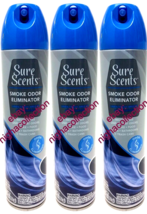 ( LOT of 3 ) S.SCENTS Smoke Odor Eliminator Air Freshener Spray 10 oz each - £17.35 GBP