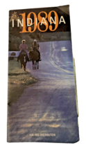 Vintage Indiana 1989 Brochure Map Fold Out Travel 1980s - $22.22