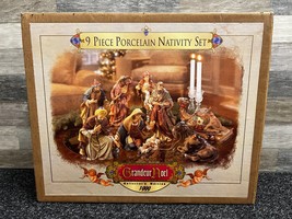 Grandeur Noel 1999 Collectors Edition 9 Piece Porcelain Nativity Set - £69.76 GBP
