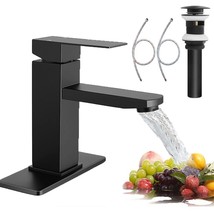 Waterfall Spout Bathroom Sink Faucet Single Handle Hole Vanity Mixer Tap... - £51.95 GBP