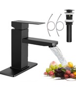 Waterfall Spout Bathroom Sink Faucet Single Handle Hole Vanity Mixer Tap... - £50.81 GBP