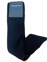 Ermenegildo Zegna Men&#39;s Navy Cotton Made in Italy Dress Knee Socks Sz M ... - $23.99