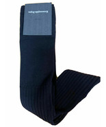 Ermenegildo Zegna Men&#39;s Navy Cotton Made in Italy Dress Knee Socks Sz M ... - £18.95 GBP