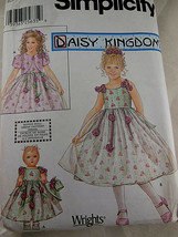 Simplicity 7112 Daisy Kingdom Child&#39;s and Dolls dress &amp; short jacket 3 4... - £5.44 GBP