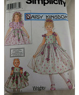 Simplicity 7112 Daisy Kingdom Child&#39;s and Dolls dress &amp; short jacket 3 4... - $9.48 CAD