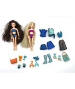 Polly Pocket Doll Lila &amp; Polly Clothing, Shoes &amp; Accessories Rooted Hair... - $19.95