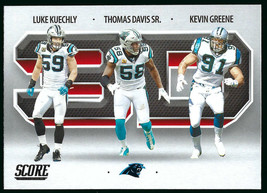 2021 Panini Score #3D15 Luke Kuechly Thomas Davis Sr Kevin Greene Insert - £1.35 GBP