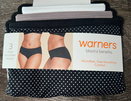 Warner&#39;s Womens Hipster Underwear Panties Polyester Side Smoothing 3-Pair ~ 3XL - £17.32 GBP
