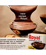 1963 Royal Pudding Pie Filling Advertisement Vintage Chocolate Dessert D... - $374.91 MXN