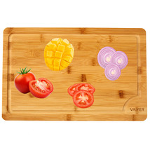 Vaiyer Organic Bamboo Cutting Board with Juice Groove, Heavy Duty Chopping Board - £15.80 GBP