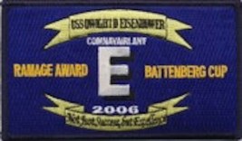 5&quot; Usn Navy Uss Eisenhower CVN-69 2006 Award Battle Excellence Embroidered Patch - £27.90 GBP