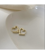 18K Gold Plated Love Heart Stud Earrings for Women - £796.20 GBP