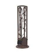 Panacea Fireplace Tool Set 5 Piece, Oak Leaf 30&quot;, Colonial Brown - $97.84 CAD