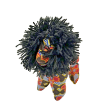 Vintage Handmade African Safari Standing Lion Plush Stuffed Animal 6.5&quot; - £15.38 GBP