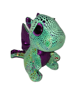 Ty Beanie Boos Cinder Dragon Plush Teal Blue Purple metallic look rainbo... - $126.02 MXN