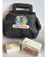 Vintage 1987 Fisher Price Doctor Black Bag Medical Kit Bag Bandages Band... - $10.33 CAD